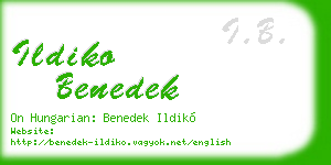 ildiko benedek business card